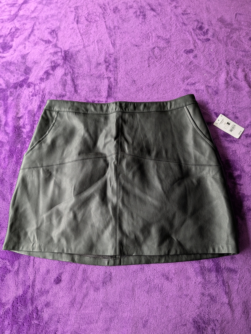 Ardene Black Faux Leather Mini Skirt